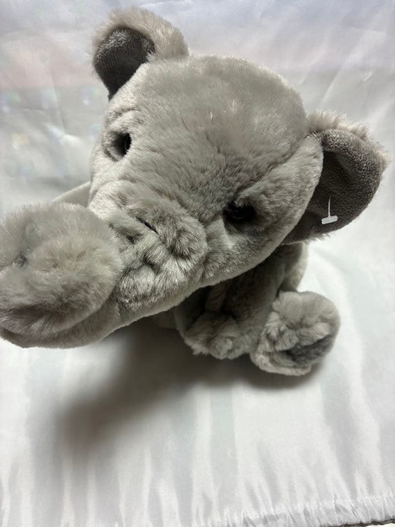 稀少　KORIMCO グレーの象のぬいぐるみ パペット　指人形　ビンテージ物