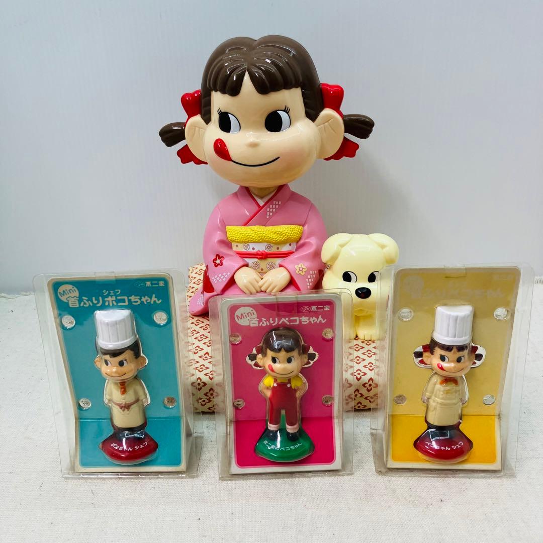 不二家 ペコちゃん＆ポコちゃん 首振り人形 フィギュア まとめセット