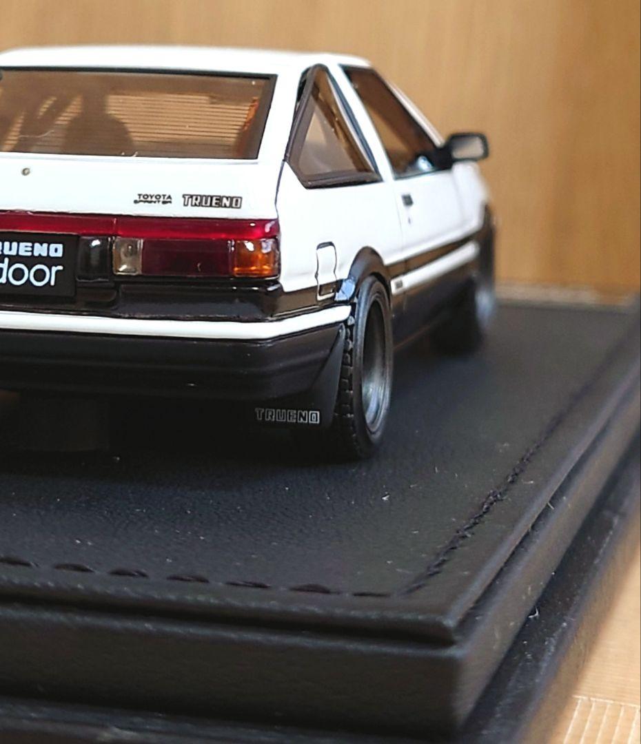 イグニッションモデル AE86トレノ 1/43 白黒ツートン カーボン
