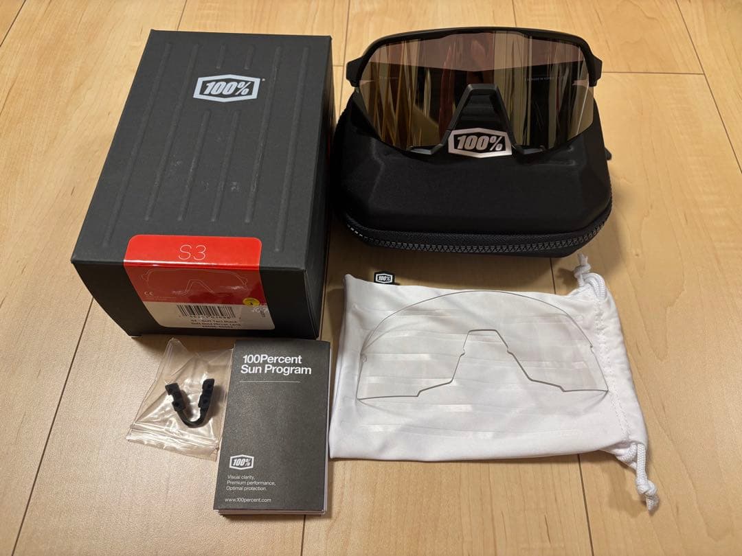 100% S3 Black Gold Mirror ワンハンドレッド サングラス - メルカリ