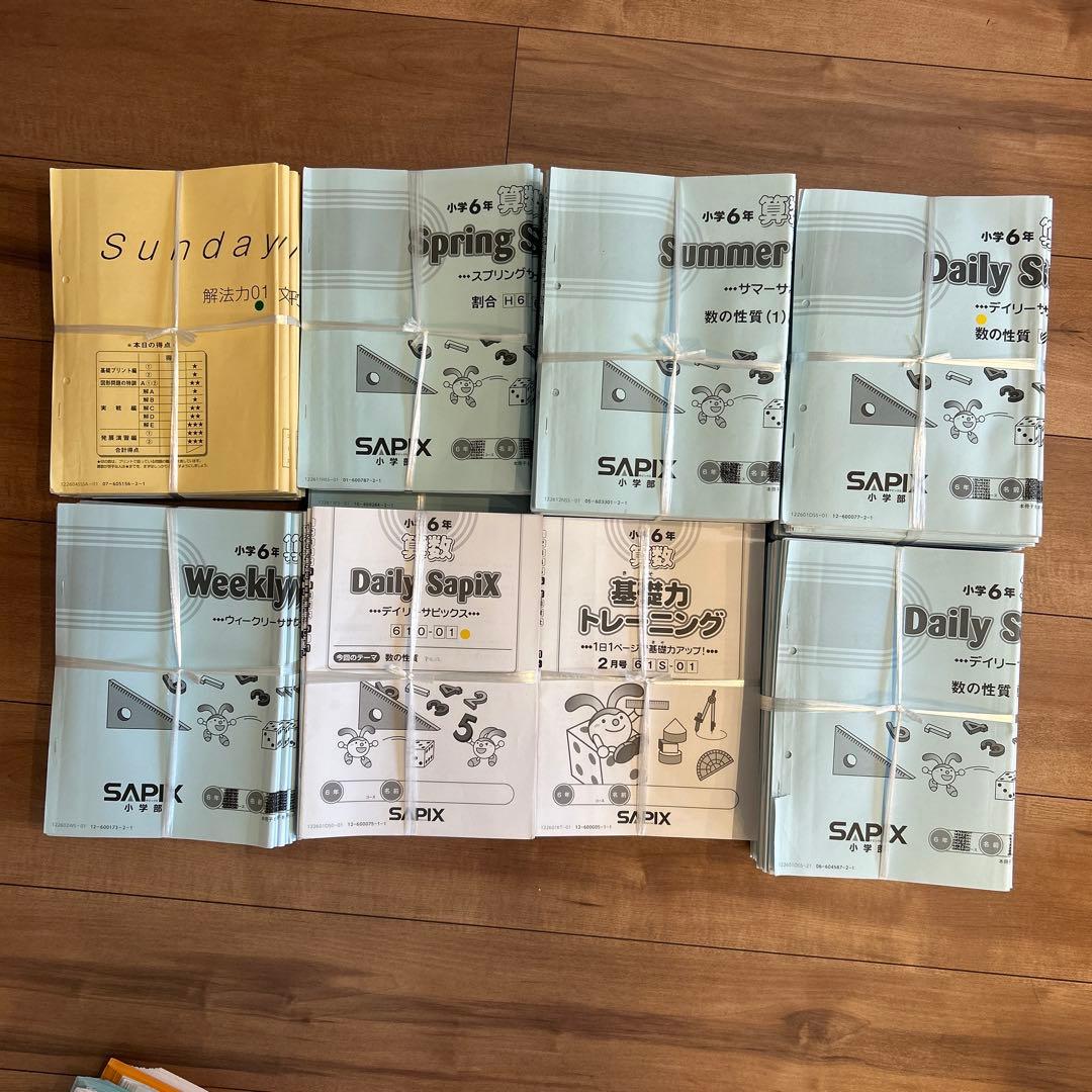 胡珺様専用 ③サピックス6年教材4教科フルセット+大量プリント等