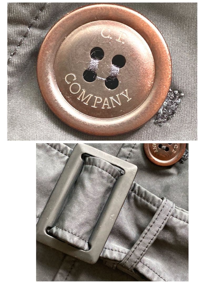 C.P.COMPANY ライナー付　トレンチコート　ネイビー　46 飴色ボタン