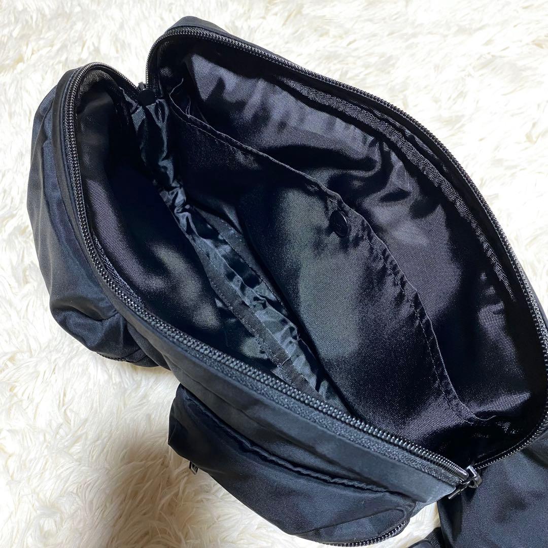 良品】☆Y-3 adidas☆クロスボディバッグ☆黒 ロゴ 多ポケット 袋内蔵