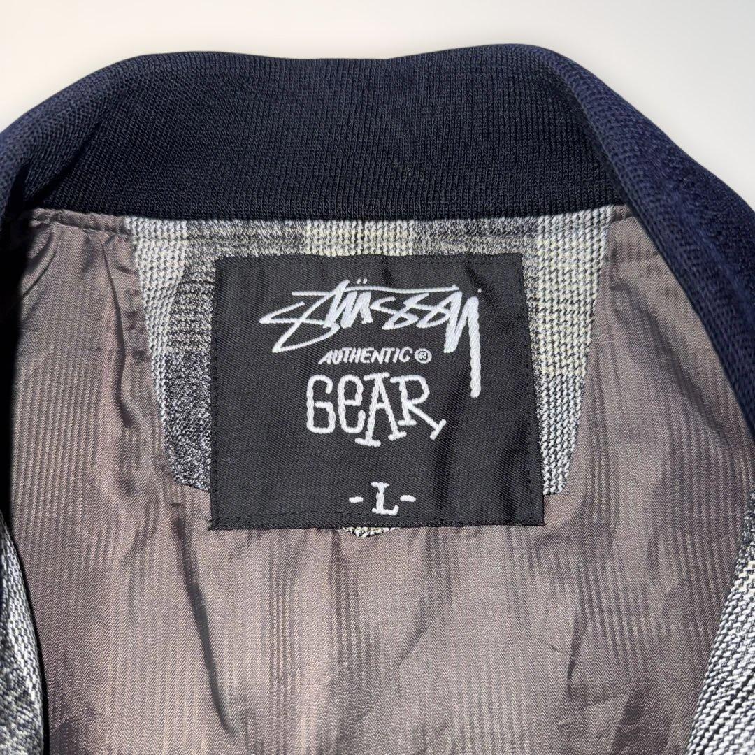 90s OLD Stüssy チェック柄 ジップジャケット L 刺繍ロゴ - メルカリ
