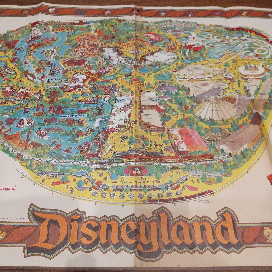 希少レア】東京ディズニーランド 開園当初園内マップ ポスター キズ