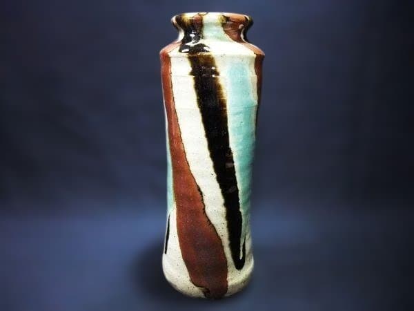 益子焼 佐久間藤太郎 三彩焼 花入 未使用 共箱 - メルカリ