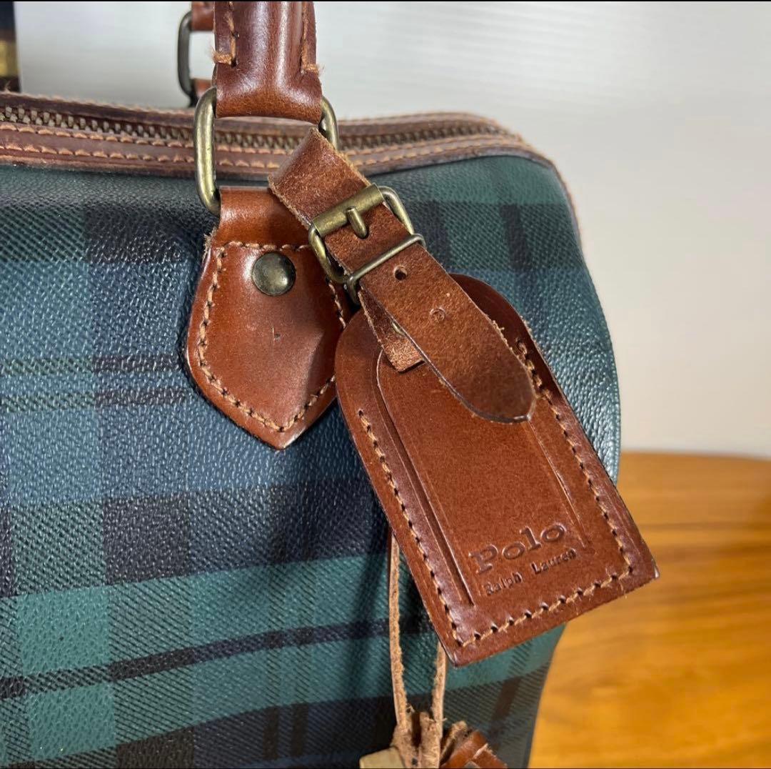 POLO Ralph Lauren ミニボストンバック チェック - メルカリ