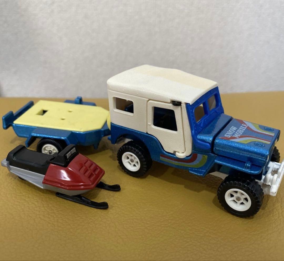 箱付・スノーモービル付】トミカダンディ三菱ジープトレーラー