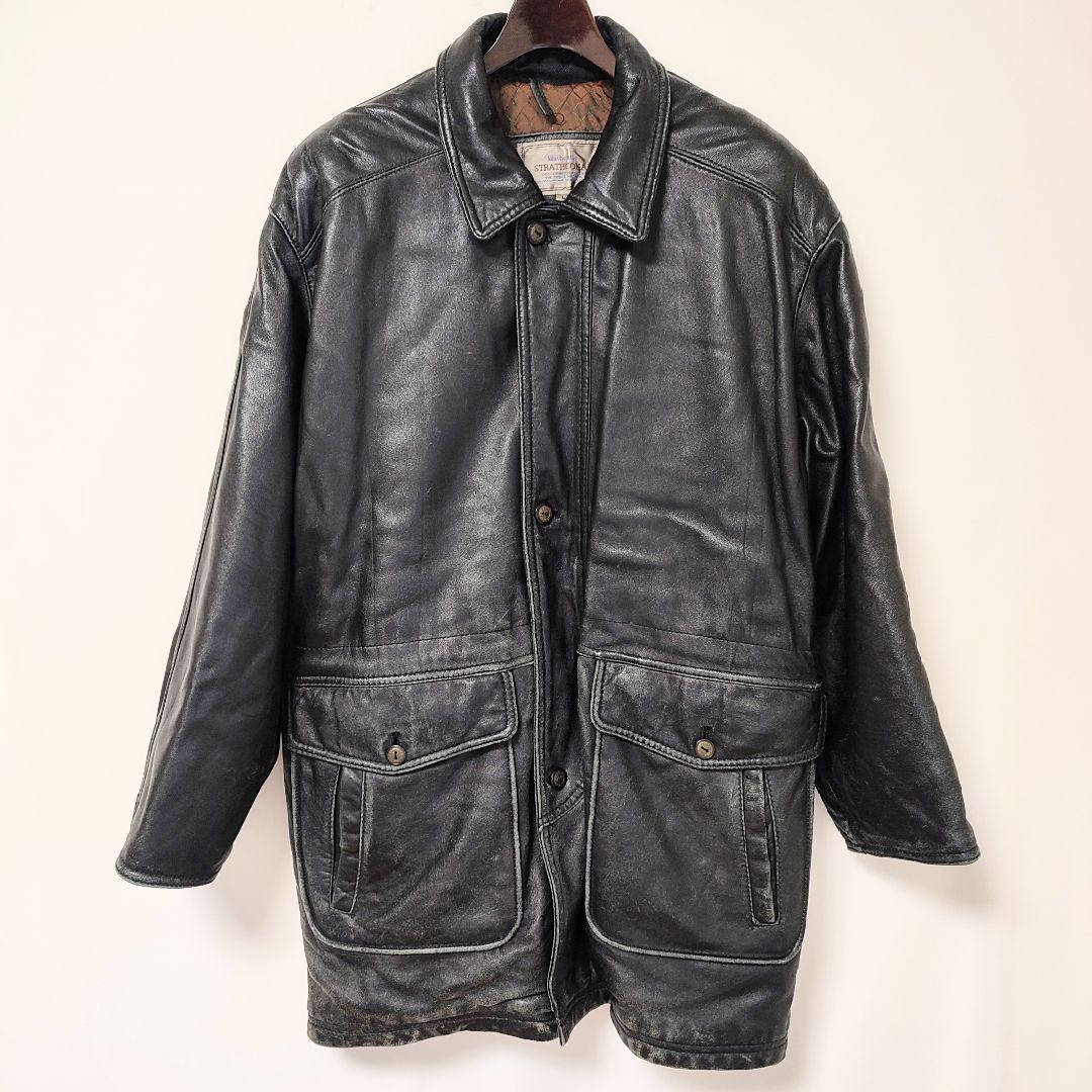 ヴィンテージ レザージャケット コート ブラック 羊革 エディスリマン