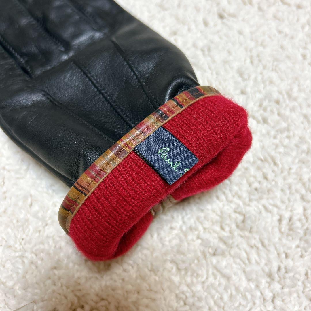 美品】ポールスミス 手袋 羊革 ライニング カシミヤ 黒 - メルカリ