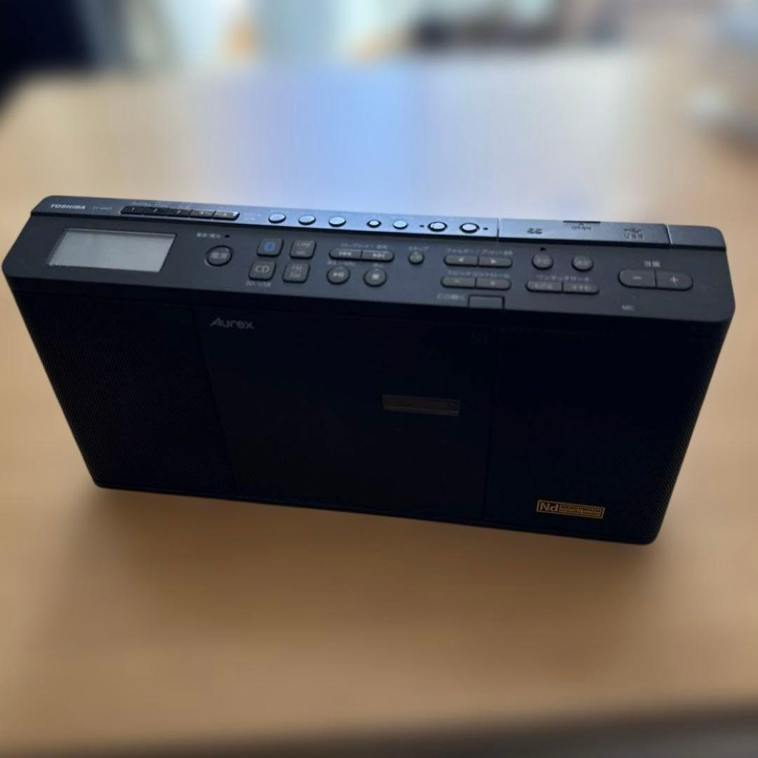 CDラジカセ　東芝　Aurex TRM-ANX1 Bluetooth対応 SD/USB/CDラジオ(ブラック) | 東芝 | TY-ANX3-K