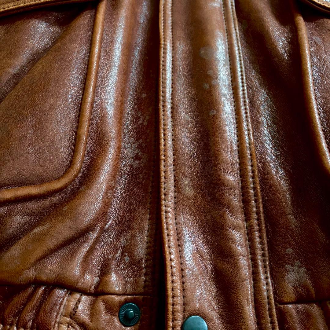 羊革】90s vintage leather jacket g1 a2 短丈 - メルカリ