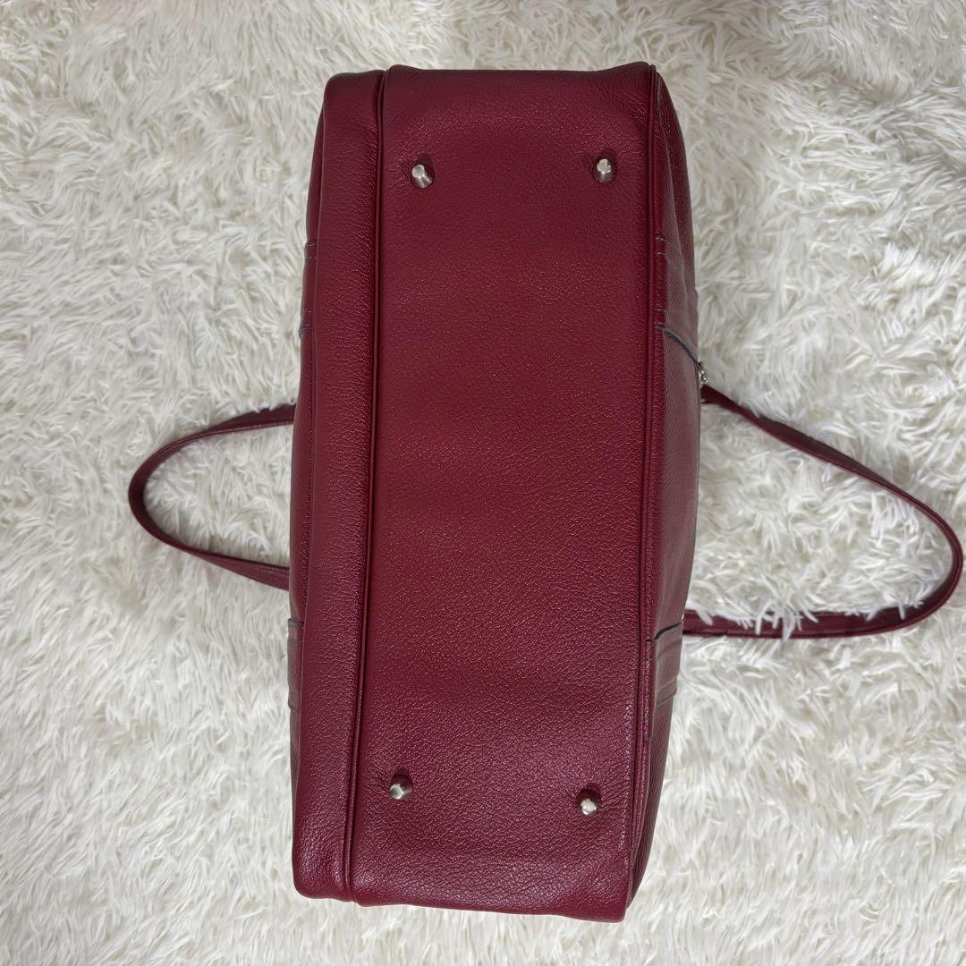 ジャックルコー ハンドバッグ 2層式 レザー ボルドー - メルカリ