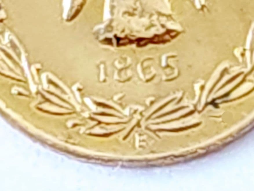 メキシコ 1ペソ金貨 マクシミリアン皇帝 1865年 ゴールド 世界最小の