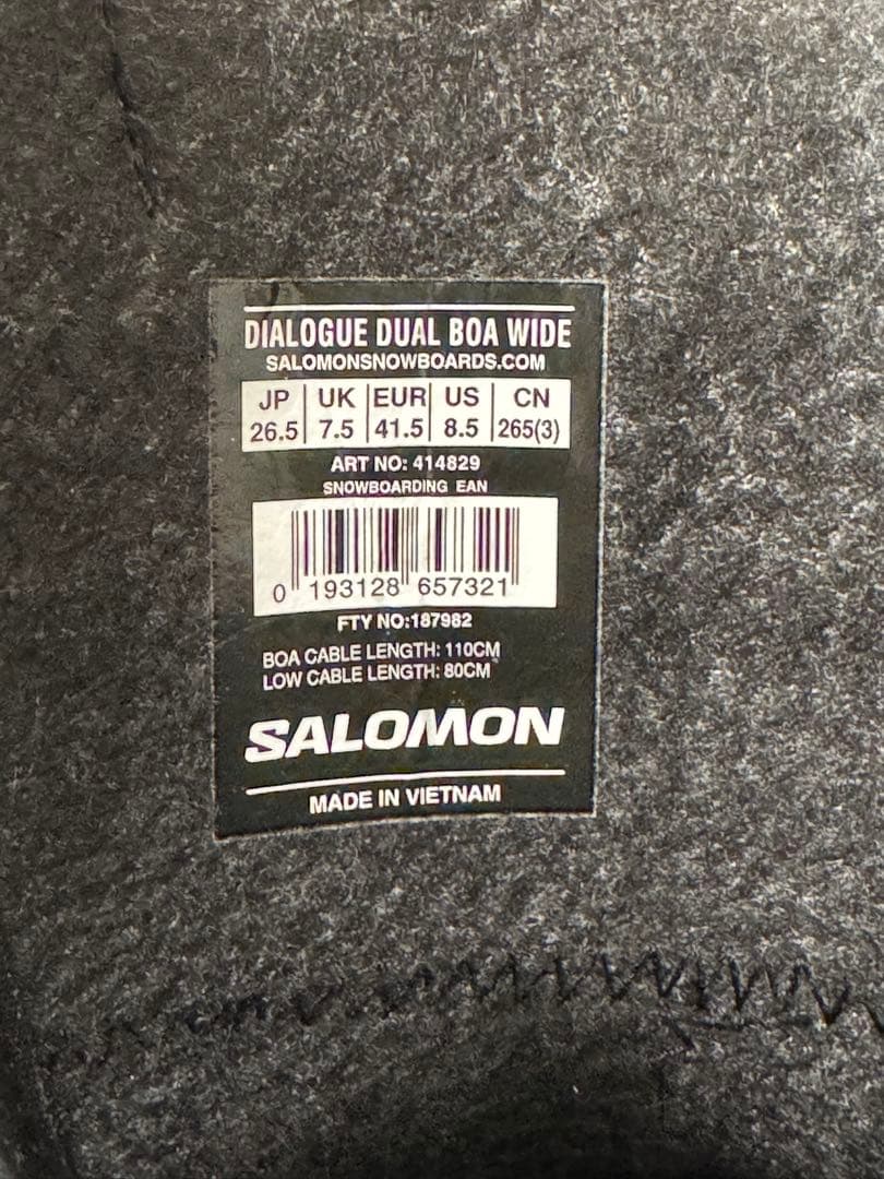 スノーボード Salomon Dialogue Dual BOA Wide 26.5cm