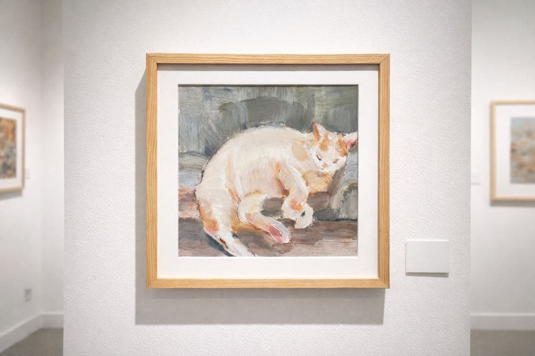 【絵画】横たわる猫