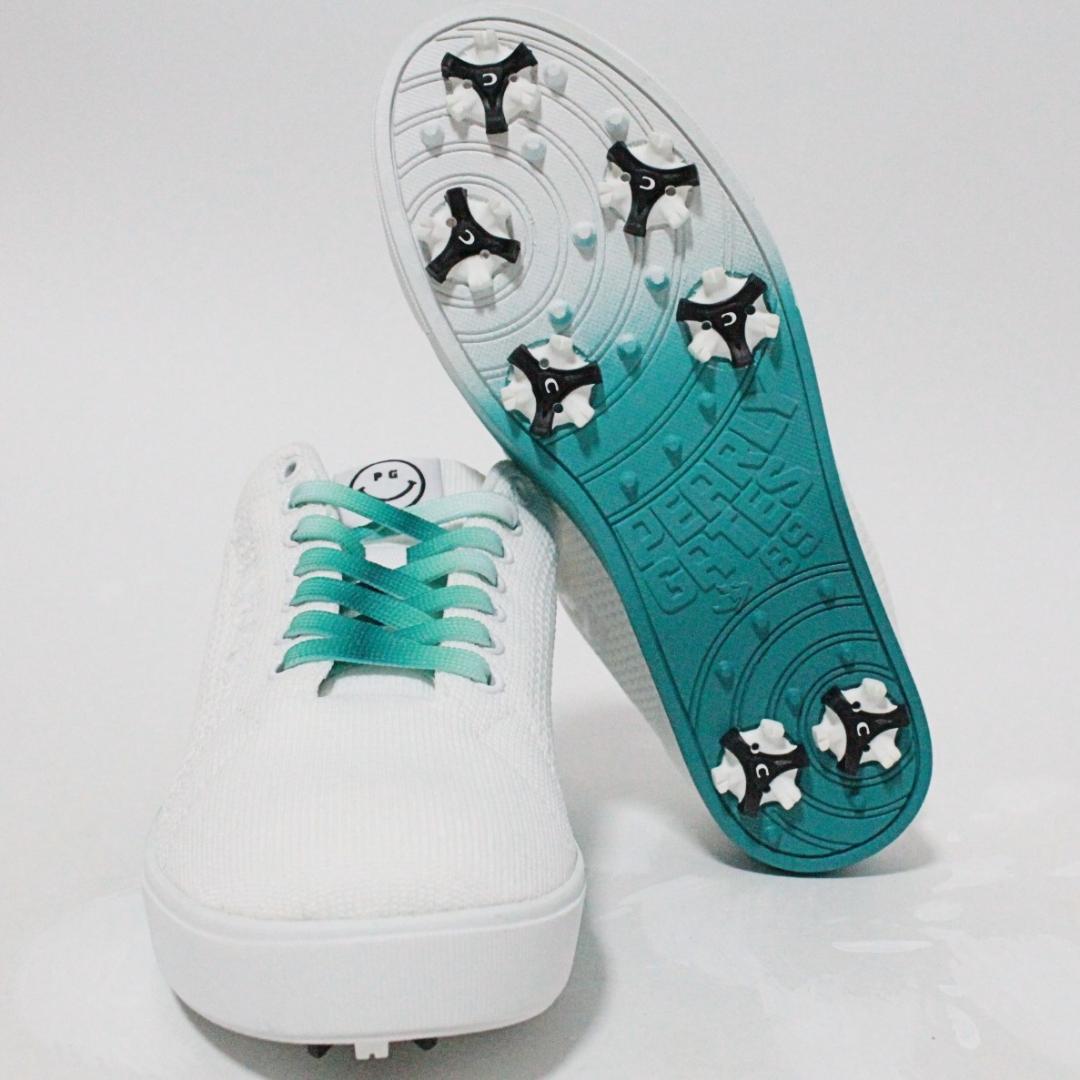 新品箱付 パーリーゲイツ スマイルニット ローカットシューズ 23.5cm 白