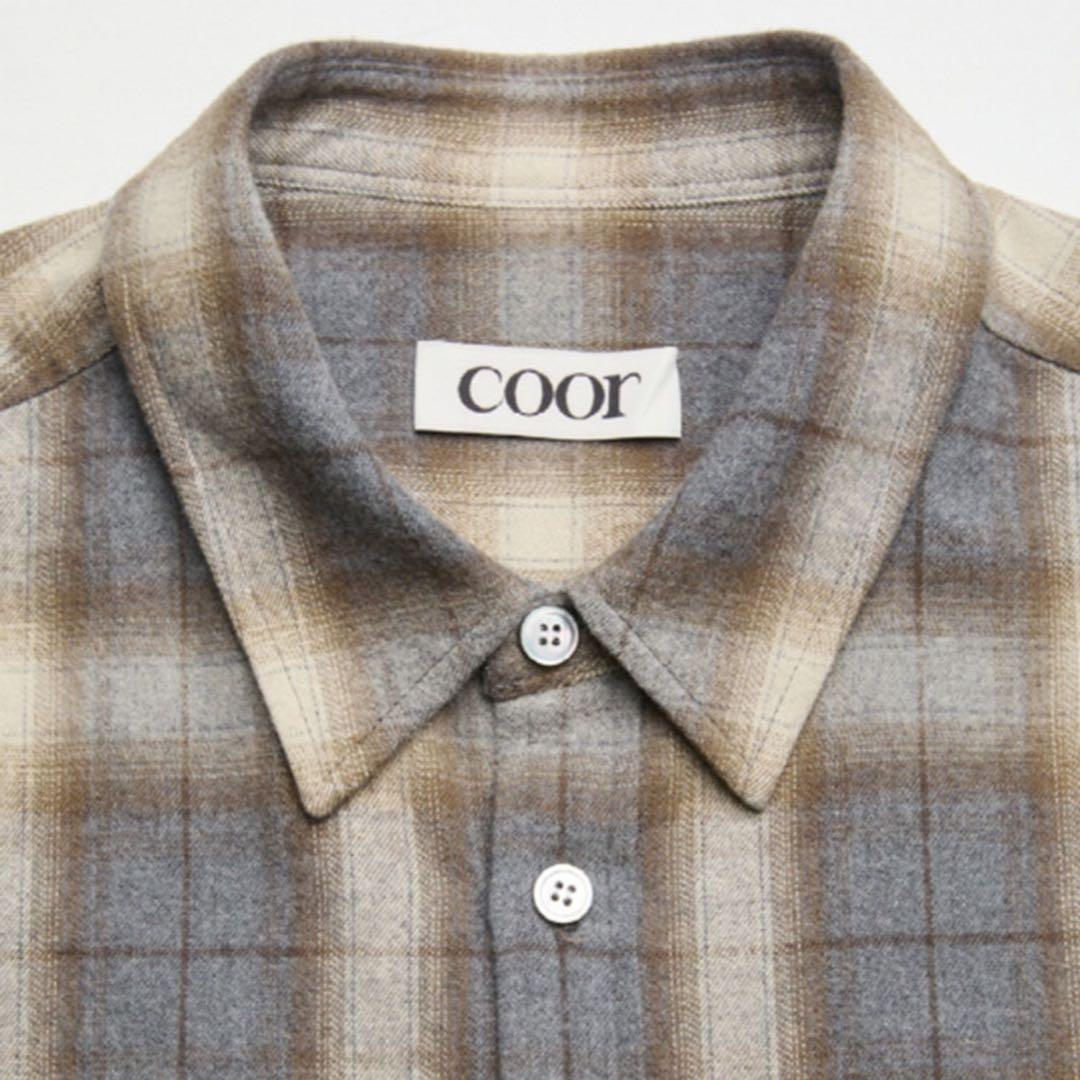 COOR】Ombre Flannel OnePocket CheckShirt - メルカリ