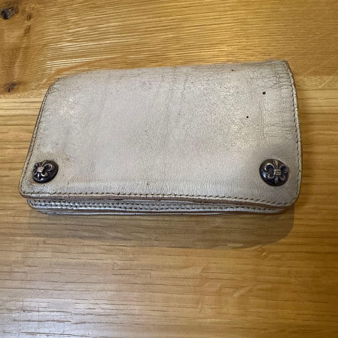 クロムハーツ 財布 Chrome Hearts†希少†ワンスナップ クロスボタン ウォレット (CHROME