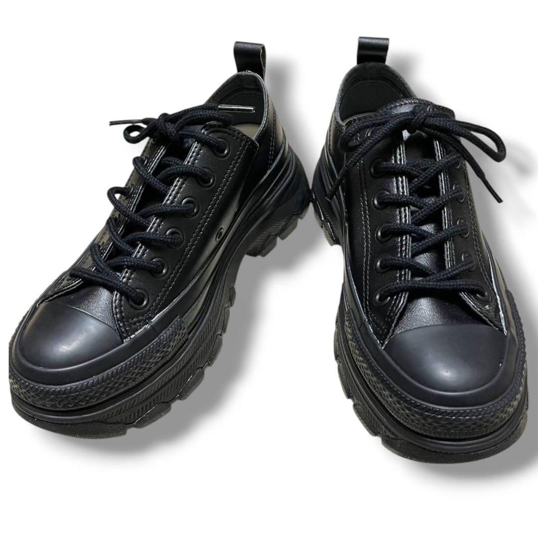 【新品】コンバース オールスター トレックウェーブ レザー 厚底【24cm】 CONVERSE（コンバース） 厚底 トレックウェーブ スニーカー レディース