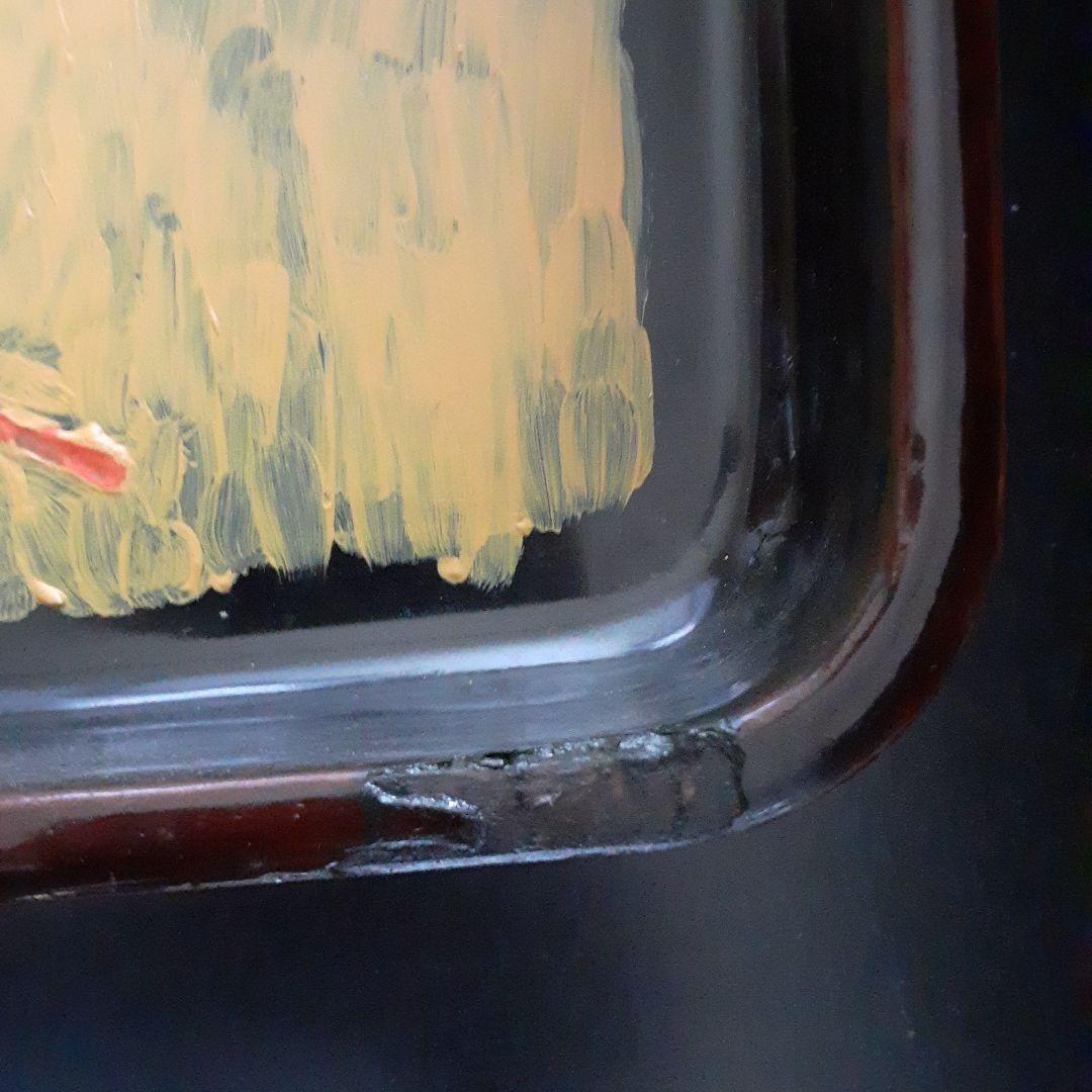 絵画 クマガイモリカズ 油彩 お盆 鳥 - メルカリ