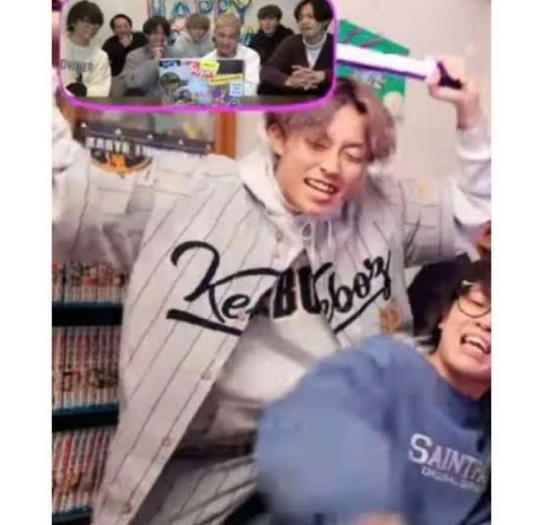 コムドットゆうた着用 Keboz ベースボールシャツ セットアップ グレー