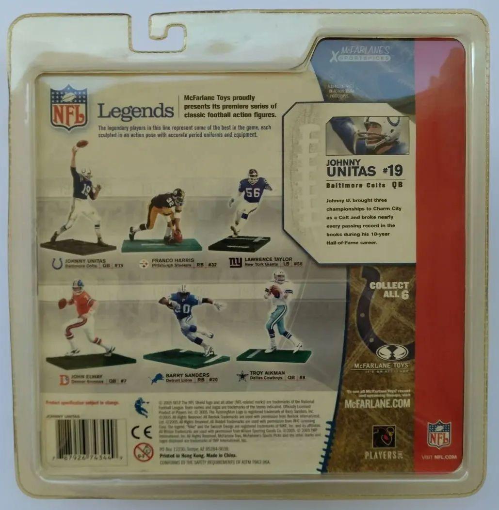 バリアント/未開封品)マクファーレンNFL ジョニー・ユナイタス 2体