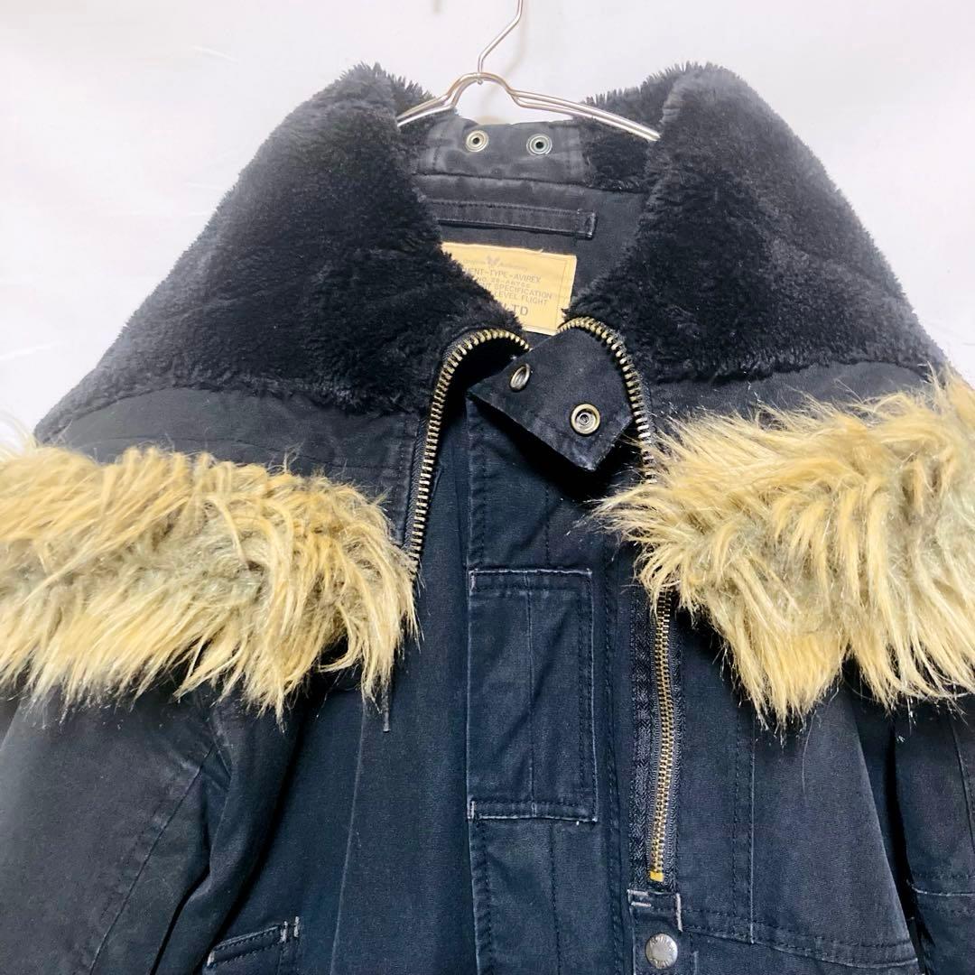 AVIREX N-2B 割れるフード Lサイズ 短丈 フライトジャケット ファー