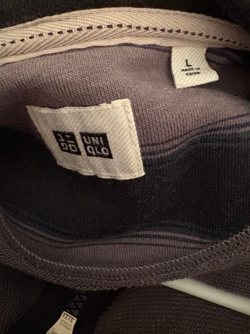 00s OLD UNIQLO ボーダーダブルジップパーカー ブラック 単丈 L - メルカリ