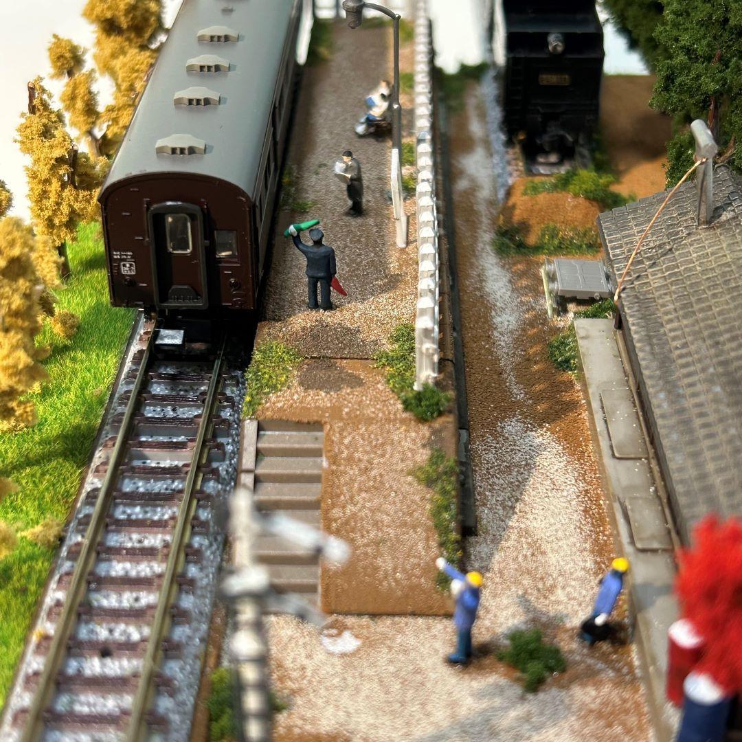 宗谷秋色 宗谷本線旧天塩中川駅 鉄道ジオラマ Nゲージ 展示台