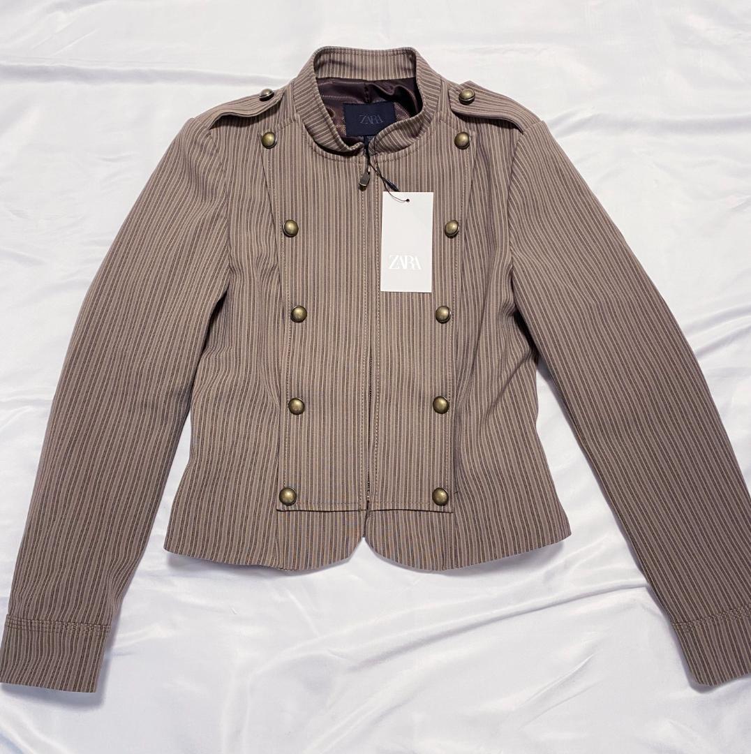 完売品 ZARA ストライプ柄フィットブレザー S ナポレオン - メルカリ