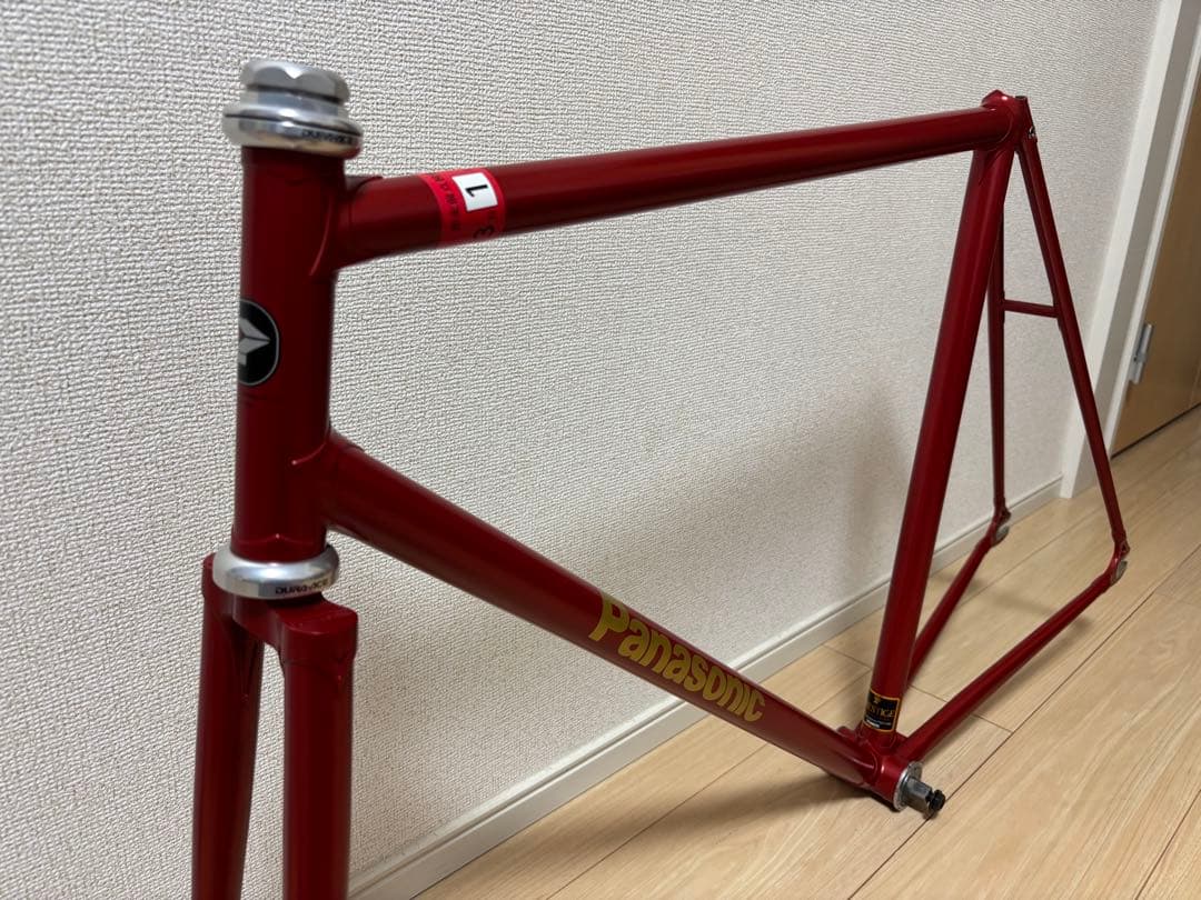 Panasonic パナソニック 競輪フレーム ディープレッド ピスト njs