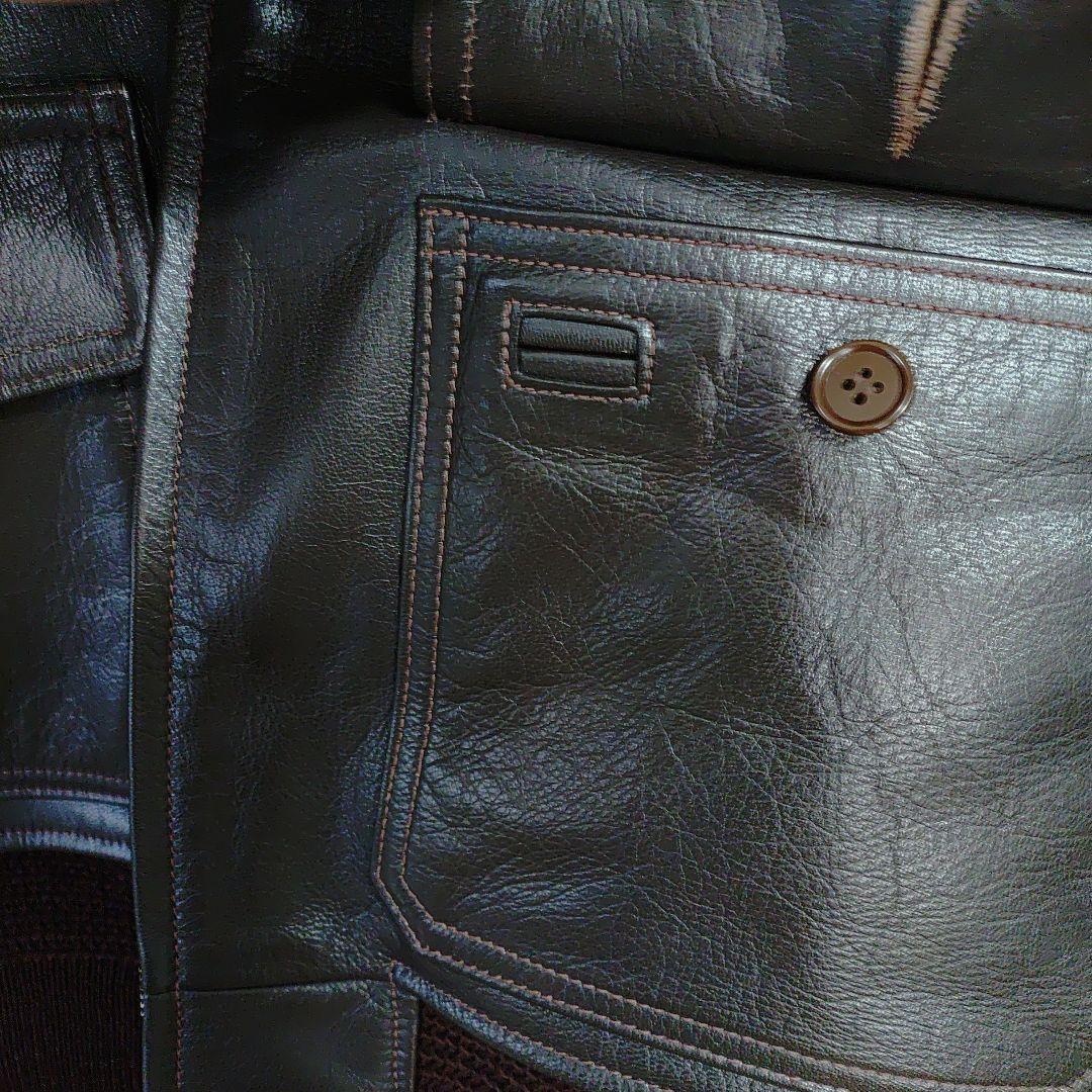 お*ん様 美品バズリクソンズ G-1 ゴートレザージャケット サイズ38