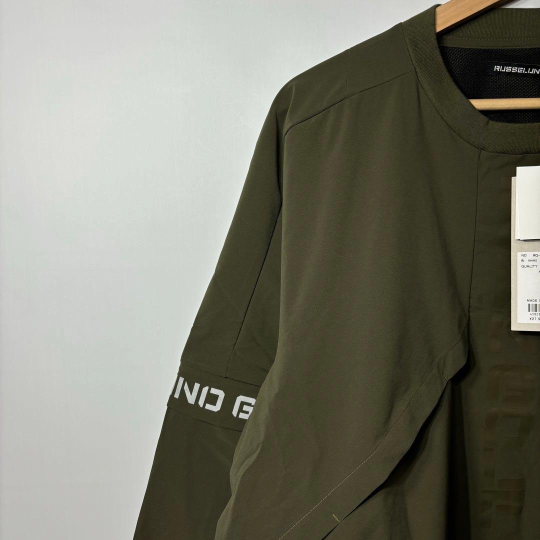 新品 ラッセルノ ゴルフ 2WAY プルオーバー ブルゾン カーキ XL 6