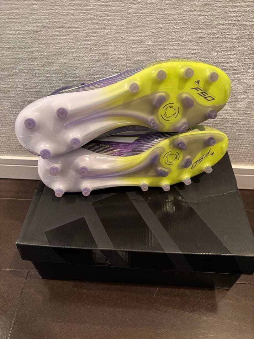 adidas F50 ELITE AGサッカーシューズ 紫/緑　27.0cm