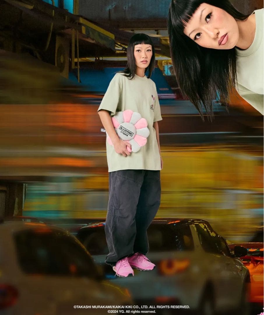 BLACKPINK MURAKAMI 村上隆 カイカイキキ お花 クッション