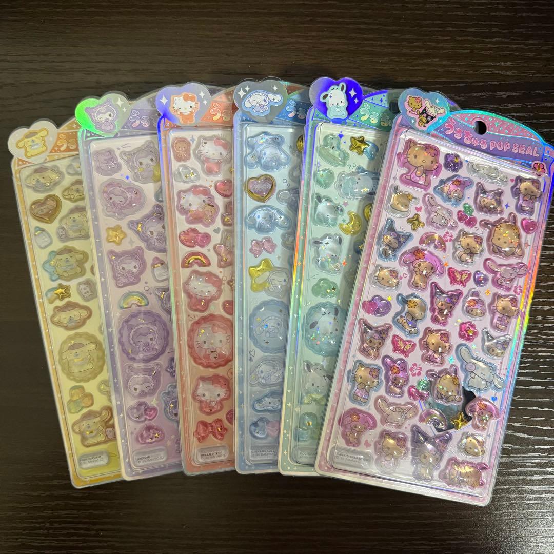 うるちゅるポップシール サンリオ 6種セット CRUX（クラックス） サンリオキャラクターズ うるちゅるポップシール