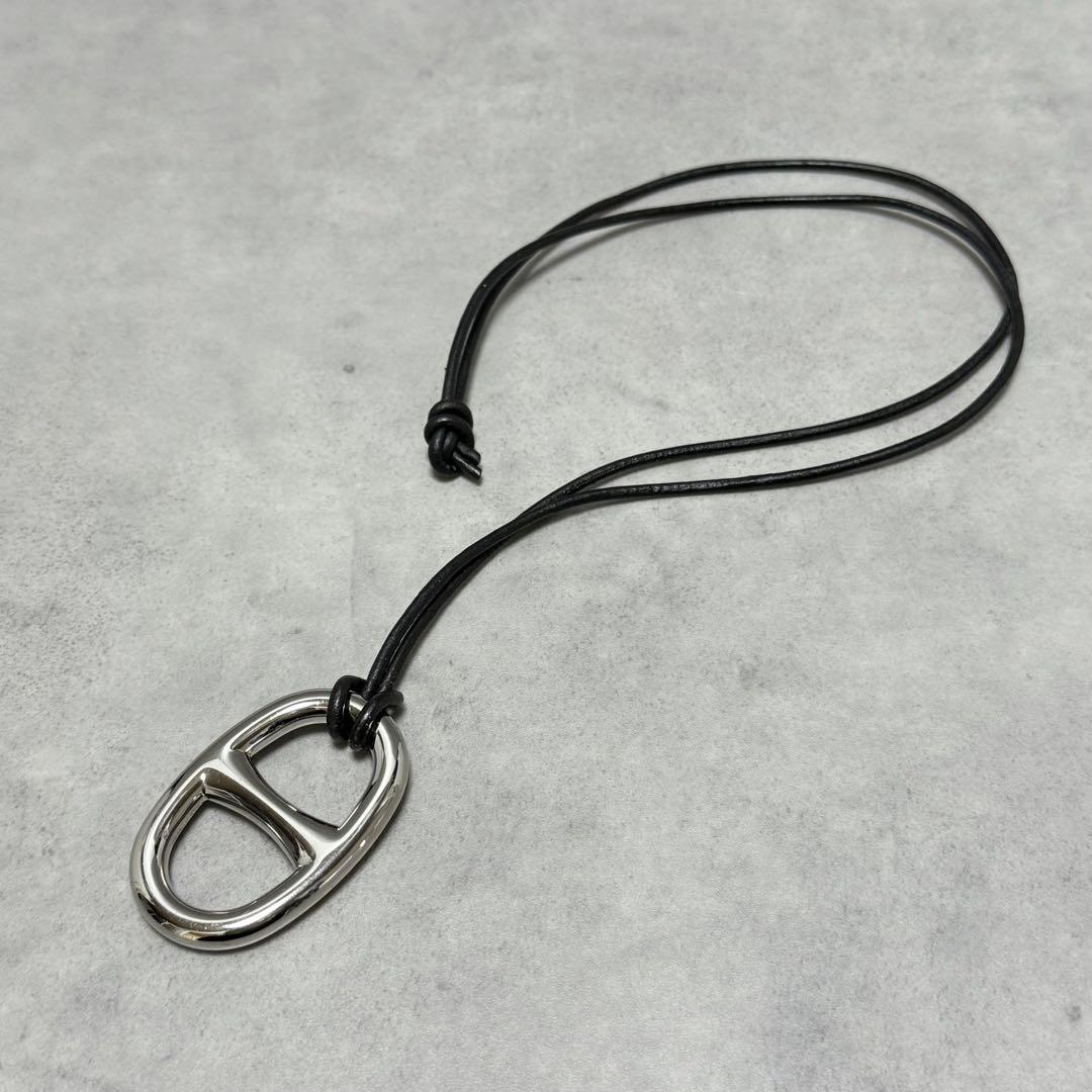 HERMESエルメス シェーヌダンクルスカーフリング ネックレスペンダント