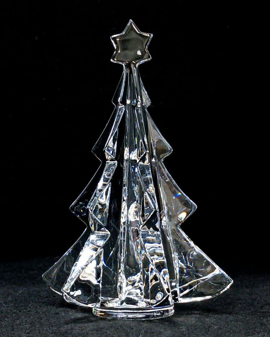 Y2799-2 バカラ クリスマスオーナメント ツリー 置物 高さ13.5㎝ 2023バカラ クリスマスツリー(レッド各色)・オーナメント｜プレゼント