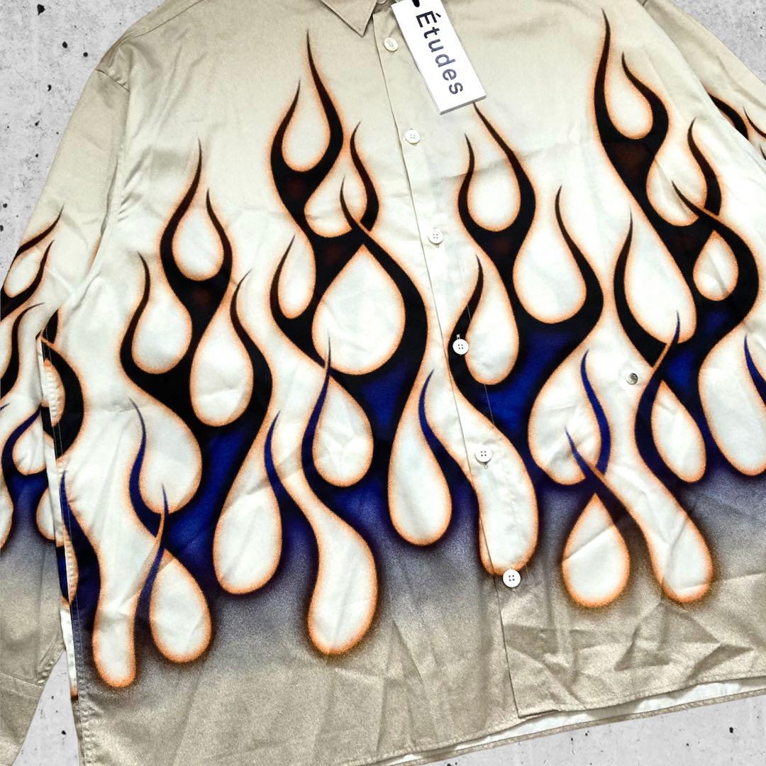 未使用 Etudes エチュード ファイヤーパターン シャツ 50 - メルカリ