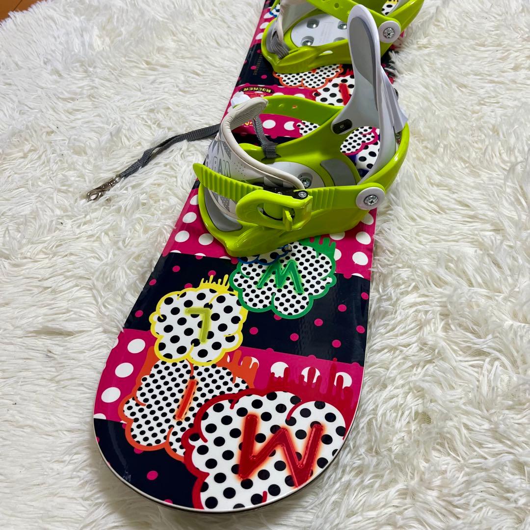 極美品】IGNIO ジュニア用スノーボード 90cm ビンディングセット