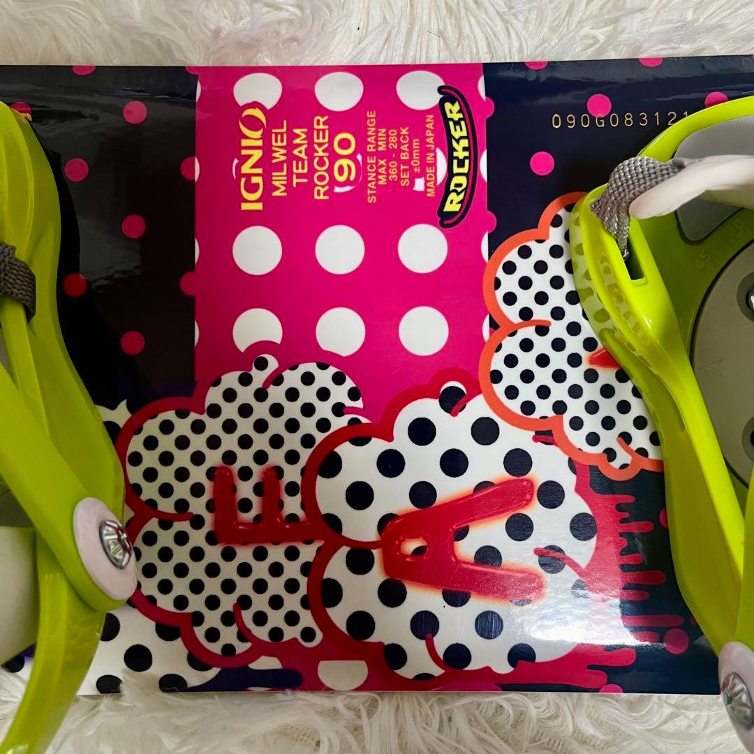 極美品】IGNIO ジュニア用スノーボード 90cm ビンディングセット