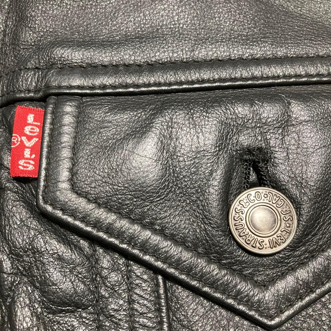 極美品 リーバイス 78500 レザートラッカージャケット 3rd M - メルカリ