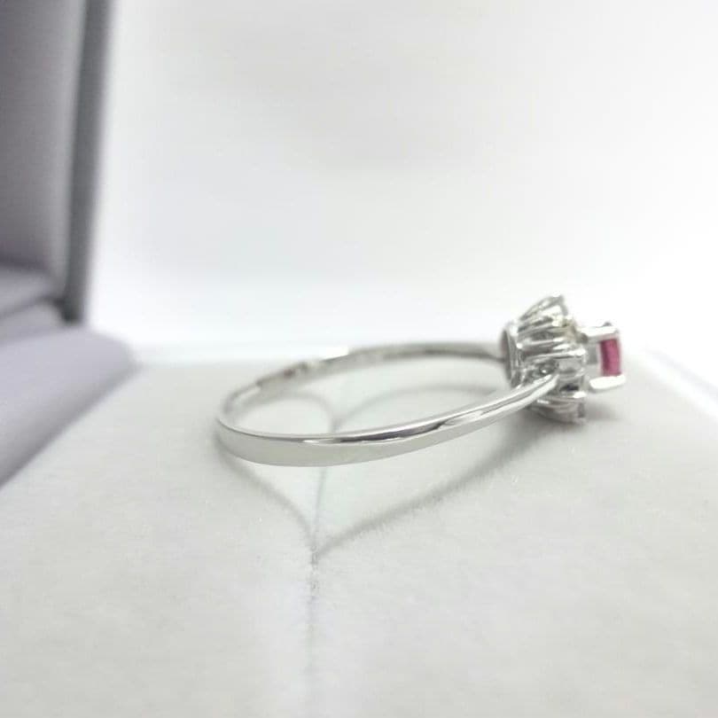 【Karin様】ルビー　ダイヤモンドリング　0.24ct　0.08ct　プラチナ