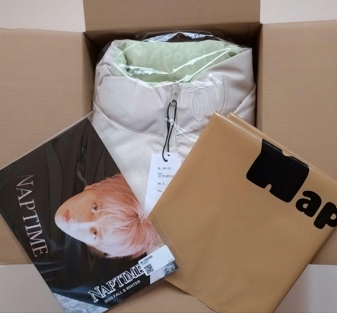 Nissy naptime 中綿リバーシブルベスト ライトベージュ＋ルックブック