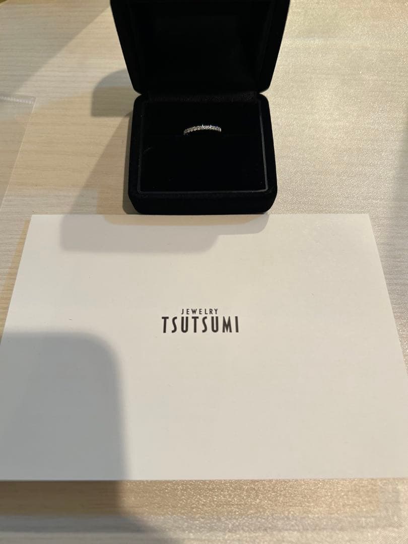 ツツミ Pt900 ダイヤ0.18ct ピンキーリング 11号 購入証あり - メルカリ