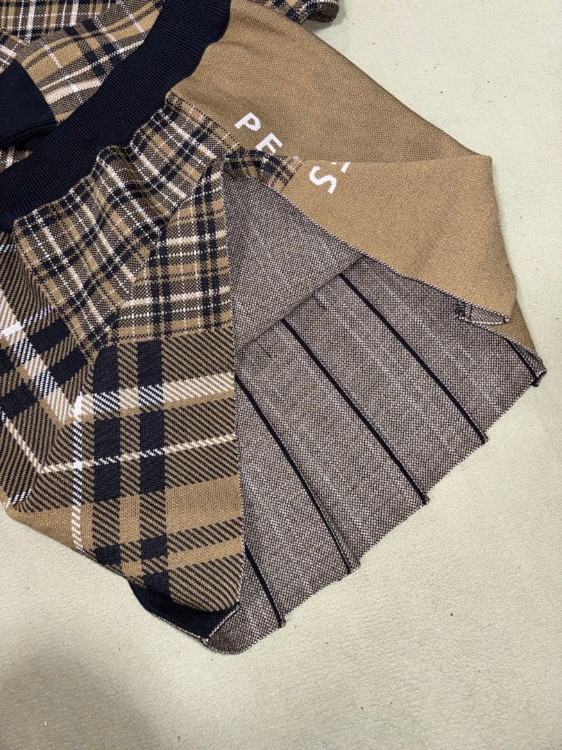 超美品）パーリーゲイツ、マルチチェック柄、セットアップ、サイズ上0