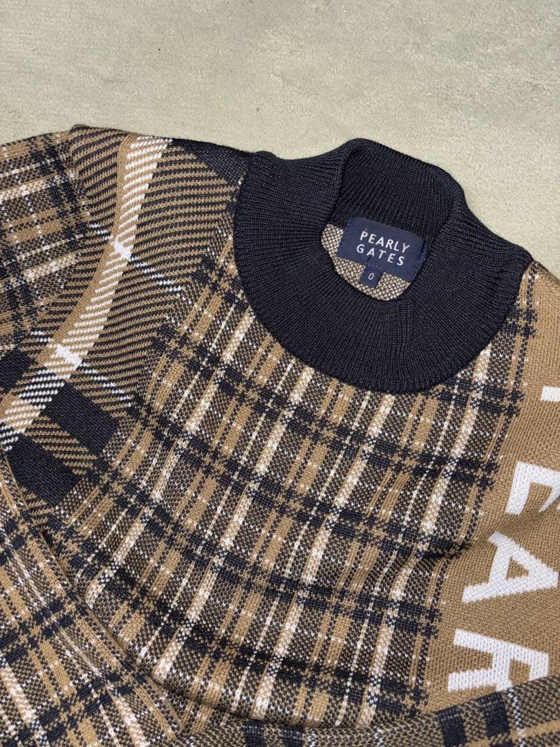 超美品）パーリーゲイツ、マルチチェック柄、セットアップ、サイズ上0