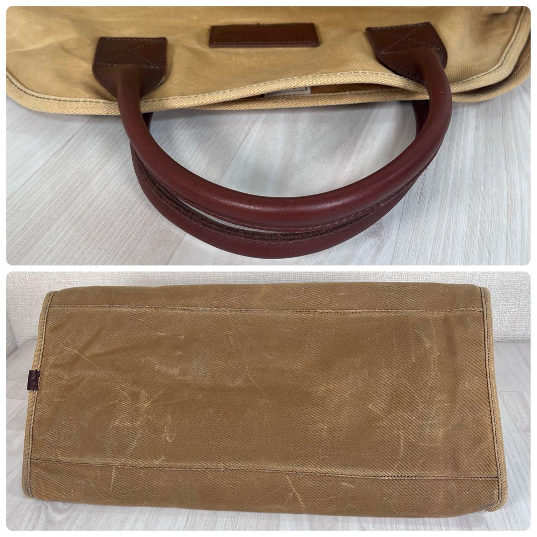【良品】L.L.Bean　ワックスドキャンバス トートバッグ　ログキャリア　ロゴ