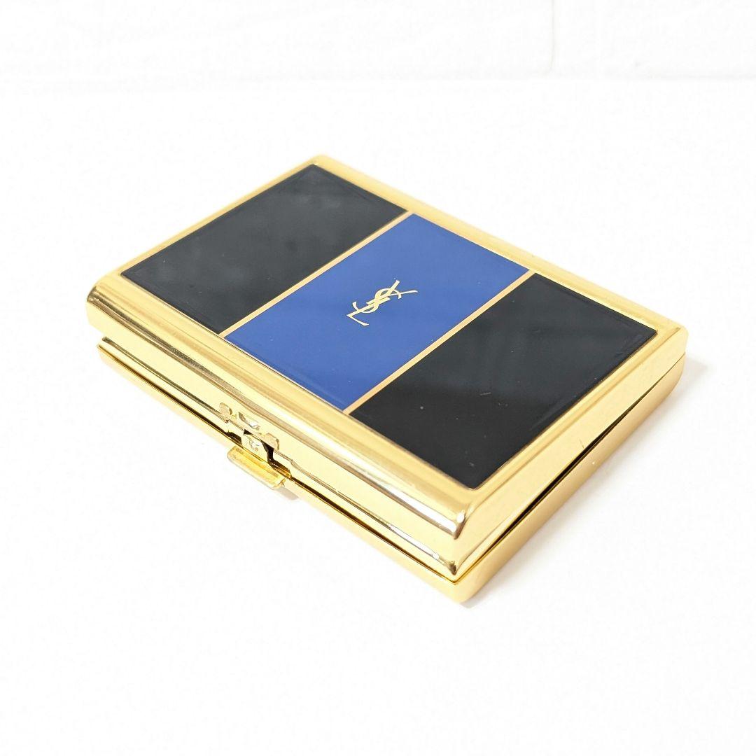 希少　イヴサンローラン　ミラー　小物入れ　　ケース　ヴィンテージ　美品 イヴ サンローラン ノベルティ 鏡 コンパクトミラー YSLロゴ 携帯